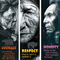 Seven Teachings Chief Large Poster Set 12X36
