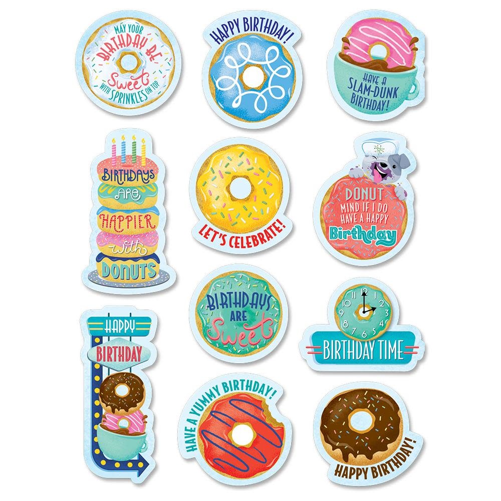 Donut Birthday Stickers