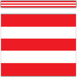 Red & White Stripes Straight Border