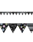 Black & White Pennants Border