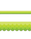 Ombre Lime Green Scalloped Border