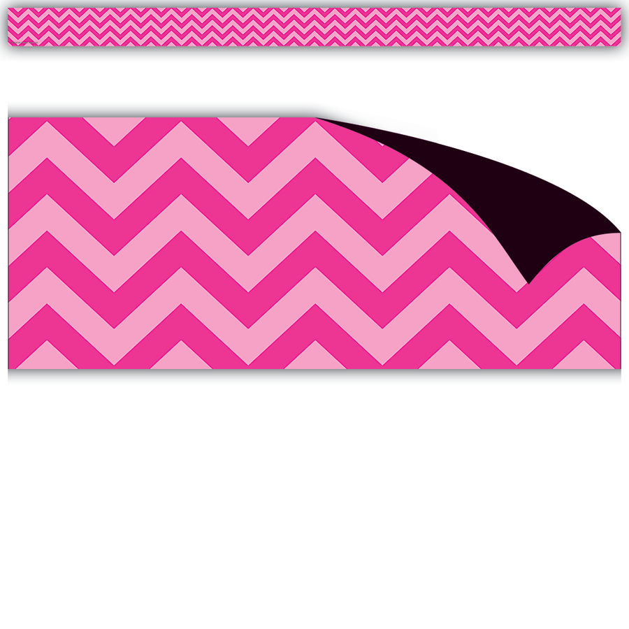 Teacher Created Resources Hot Pink Chevron Magnetic Borders