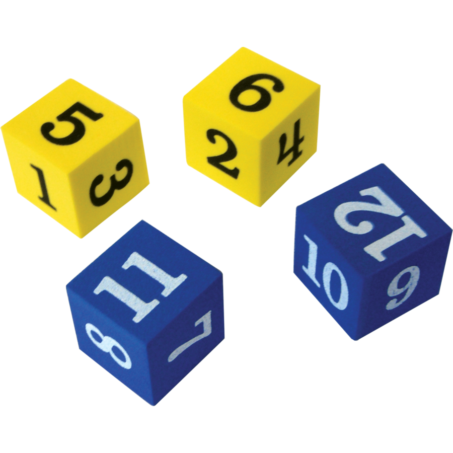 Foam Numbered Dice (1-12)