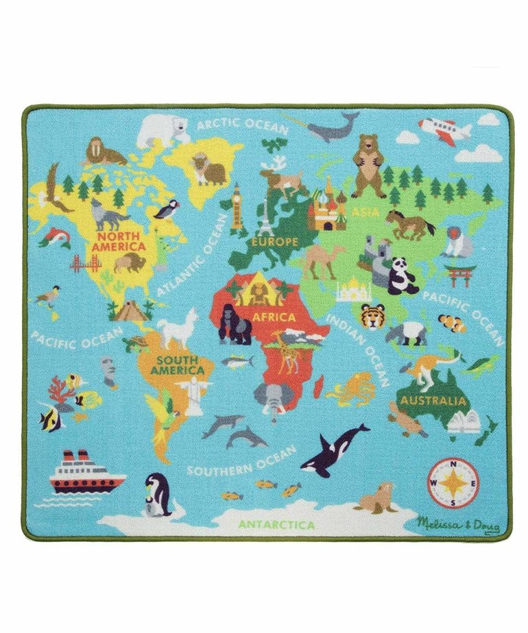 Round The World Travel Activity Rug