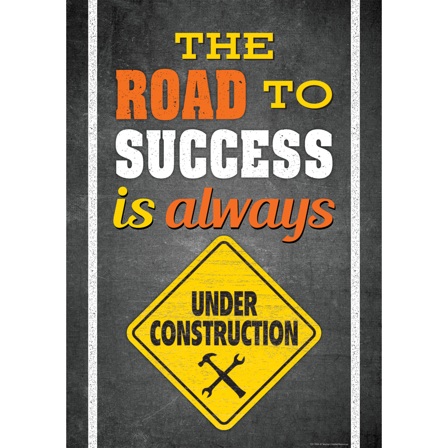 The Road to Success Is Always Under Construction-Poster