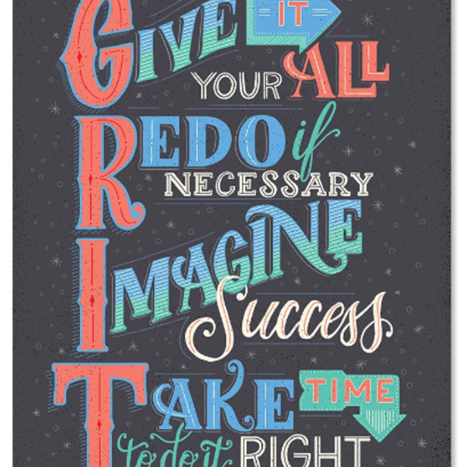 Give it Your All (GRIT)Poster Inspiring Young Minds to Learn