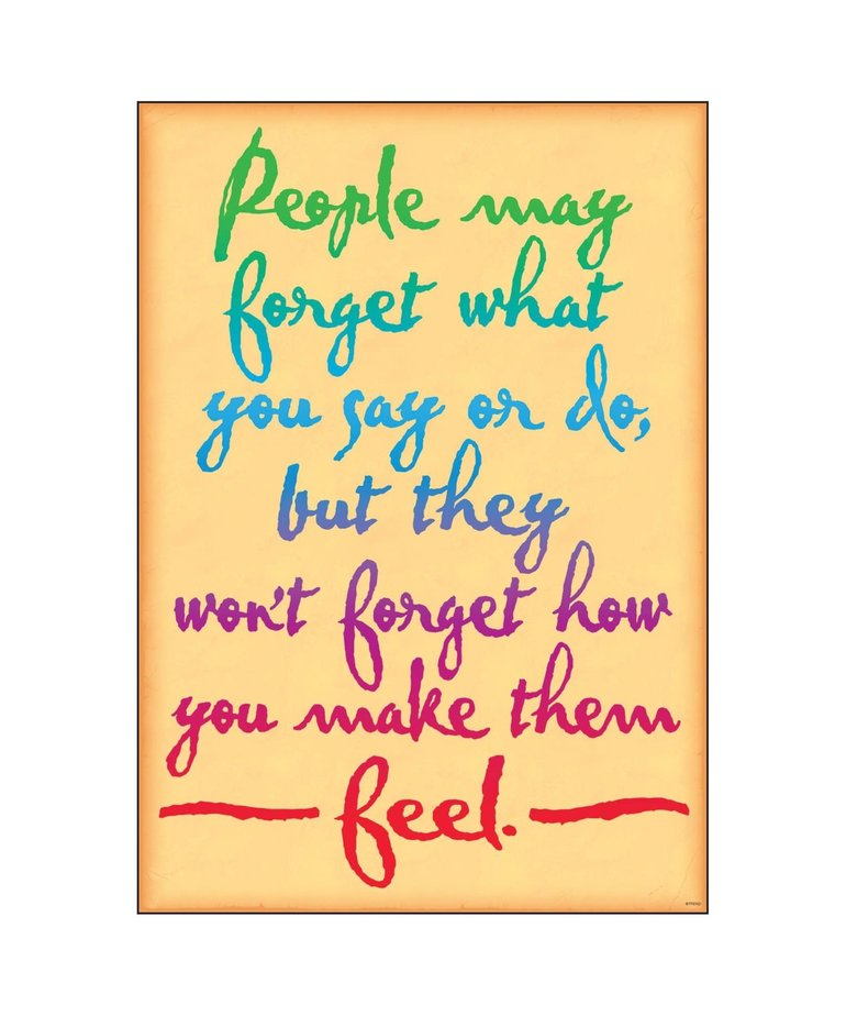 People may forget what you...-Poster