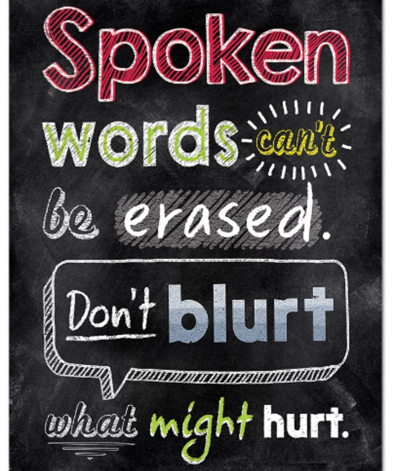 Spoken Words Can't Be Erased...-Poster