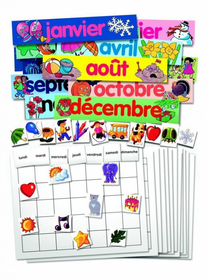 French Calendar Set