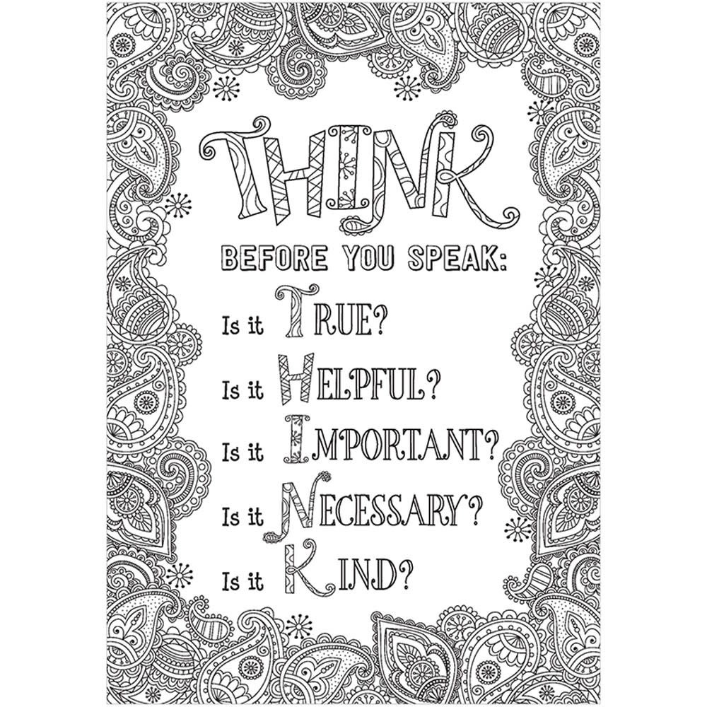 Think Before You Speak-Color Me-Poster