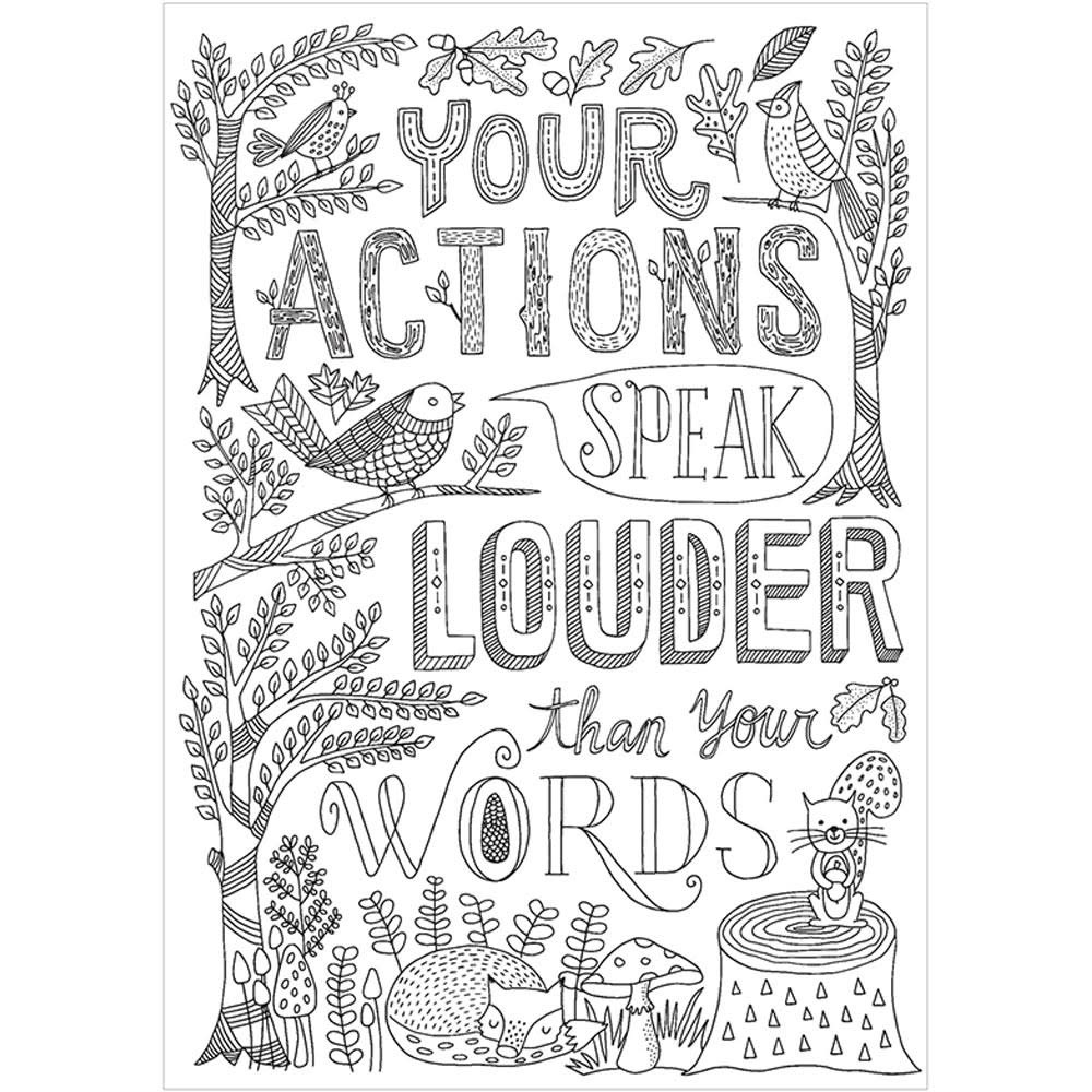 Your Actions Speak Louder-Color Me-Poster