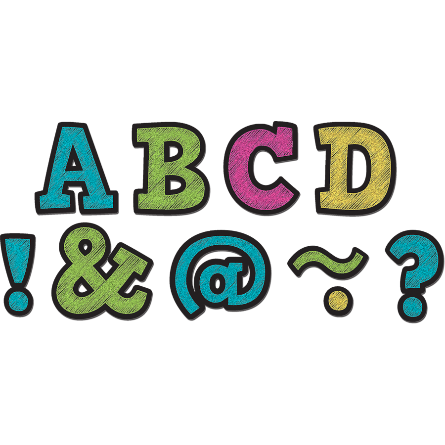Chalkboard Brights 2" Magnetic Letters