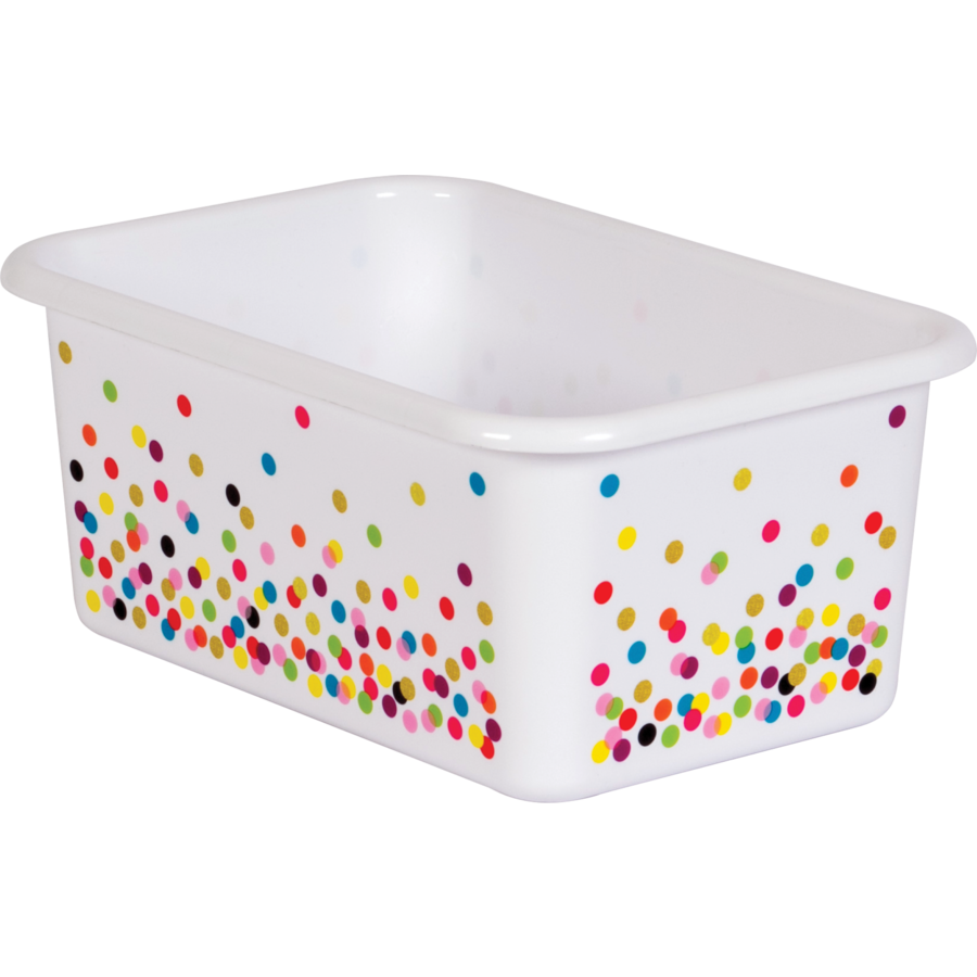 Small Plastic Storage Bin - Pink Confetti – Art Therapy