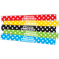 Polka Dots Happy Birthday Slap Bracelets