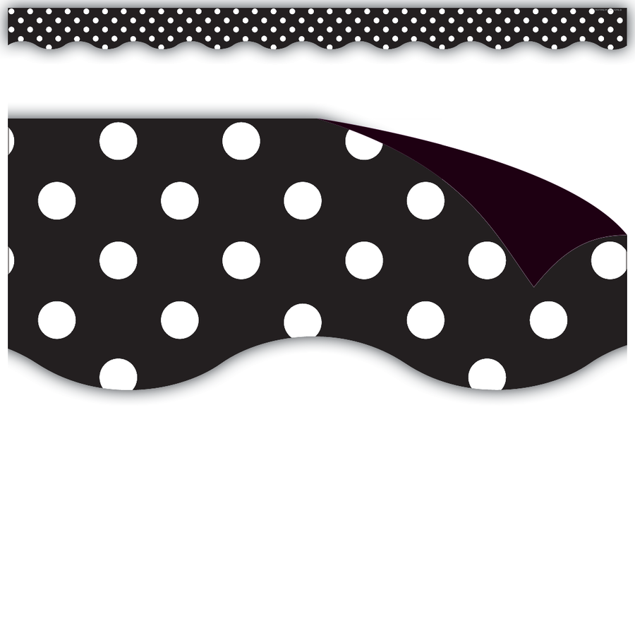 Black Polka Dot Magnetic Border