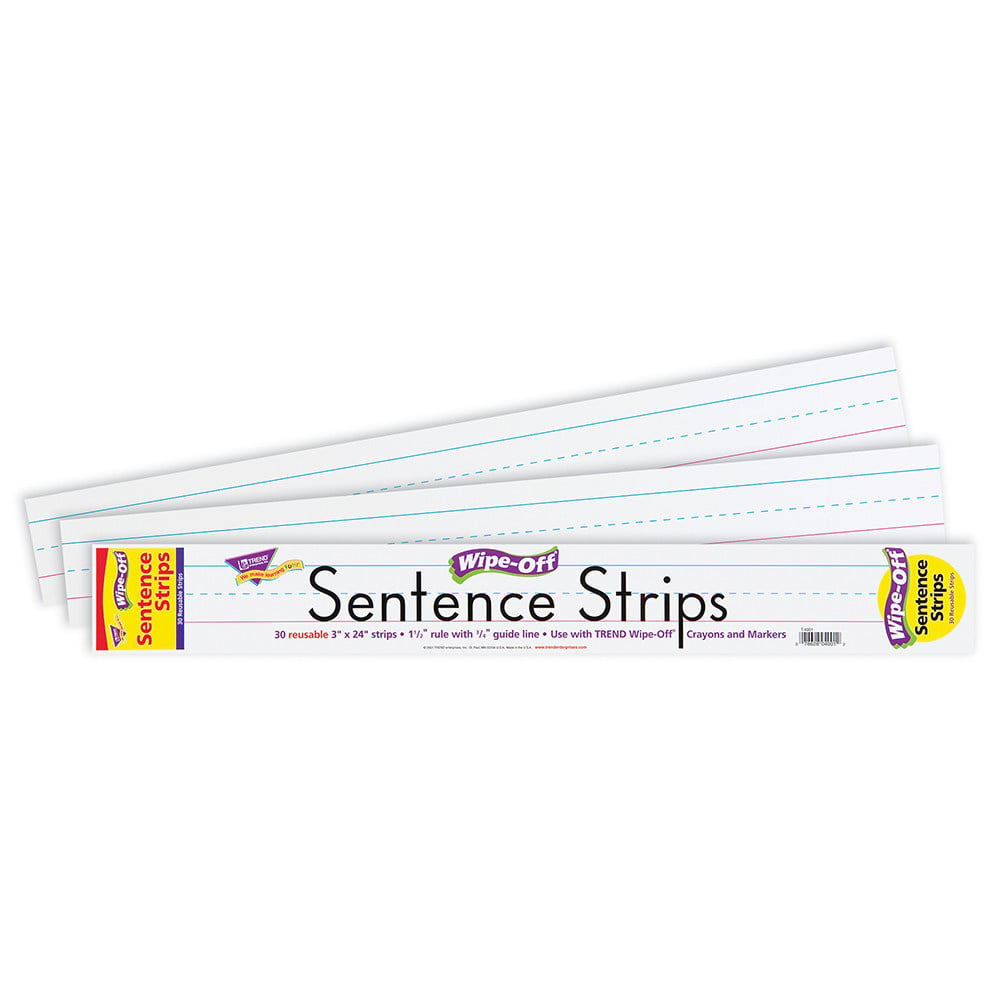 24" Write On Wipe-Off Sentence Strip