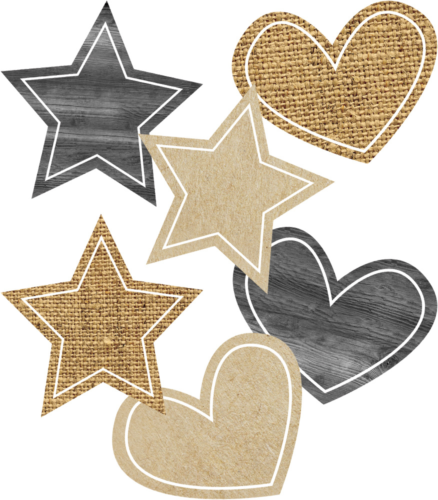 Simply Stylish Burlap Stars & Hearts Accents