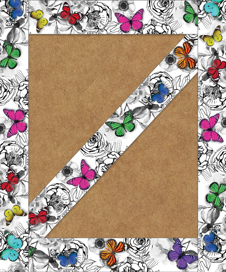 Woodland Whimsy  Butterfly Straight Border