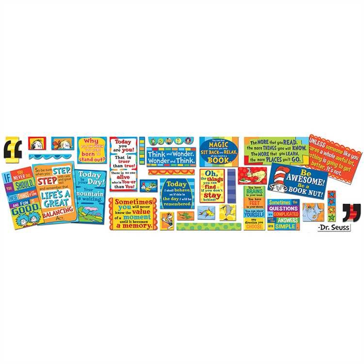 Dr. Suess 35 Quotes Bulletin Board Set