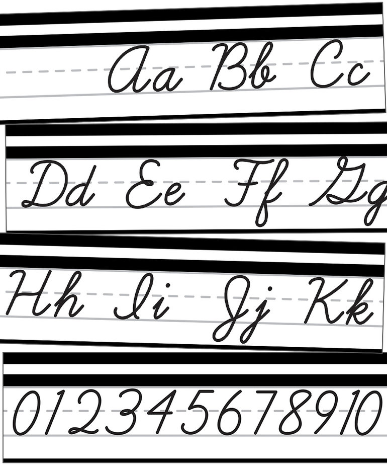 Simply Stylish Cursive Alphabet Line