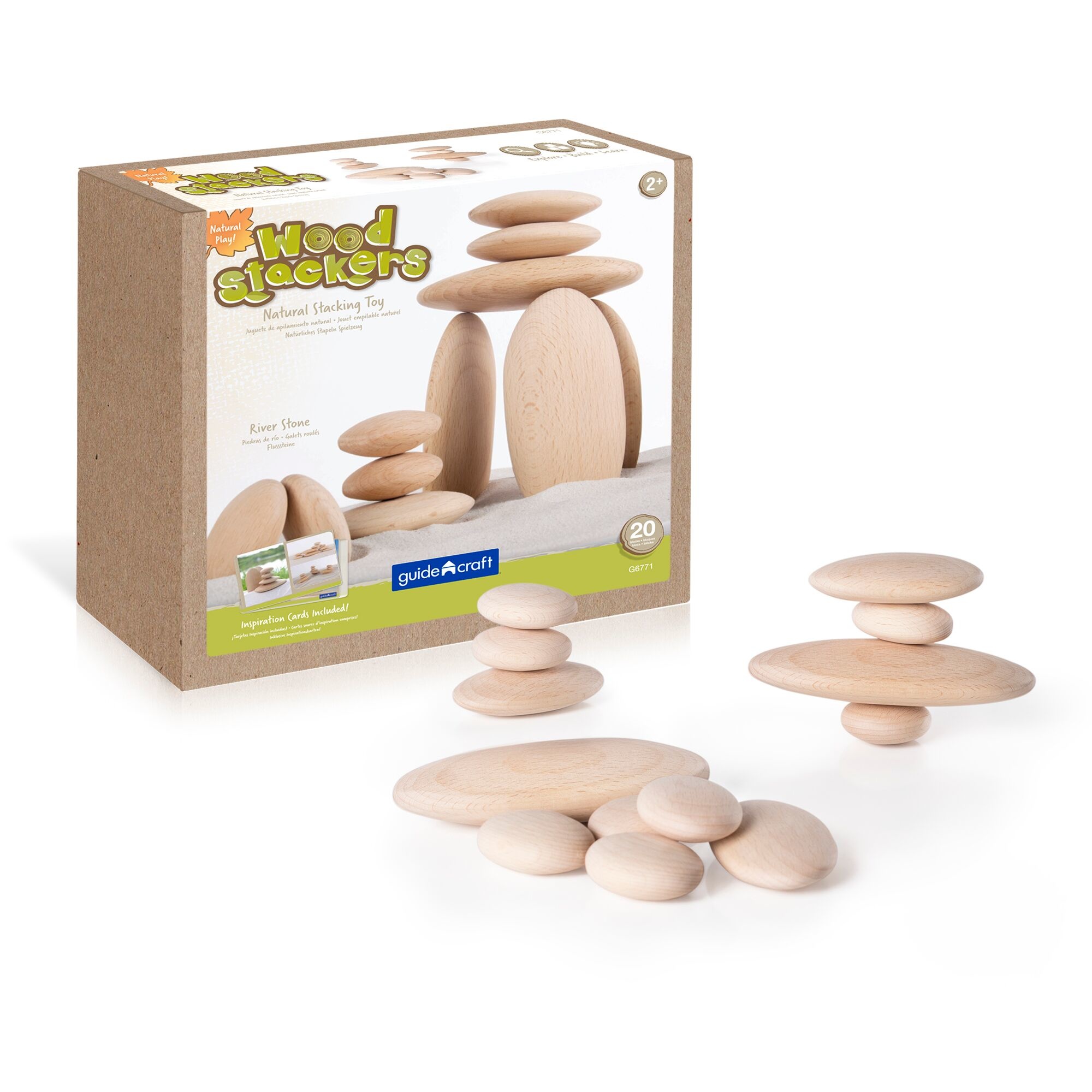 River Stones Wooden Stackers