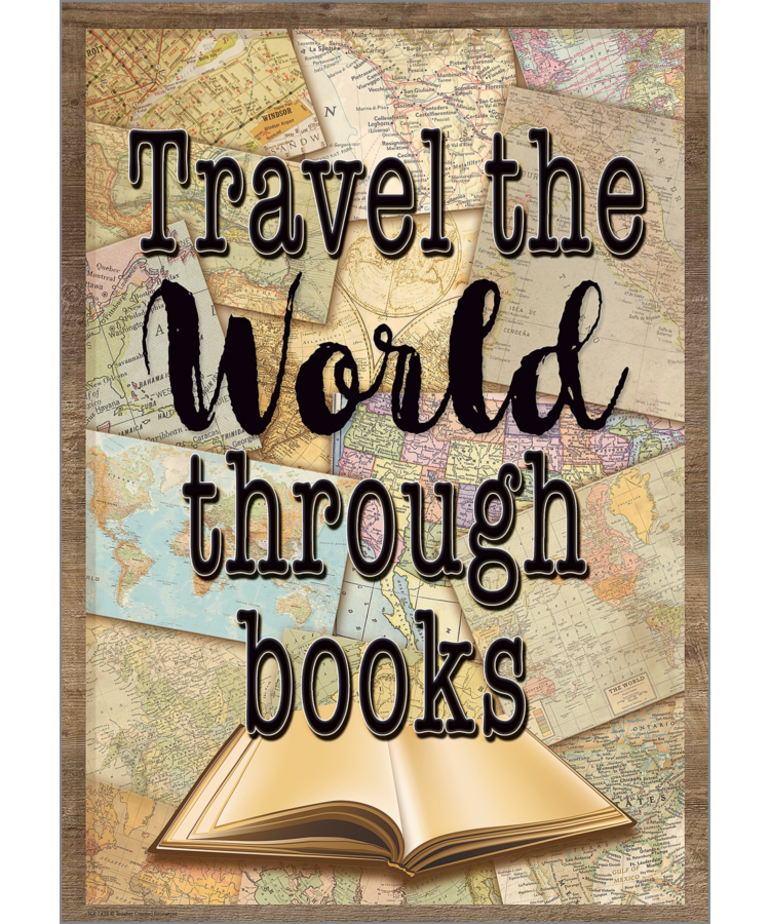 Travel the World Through Books Positive Poster