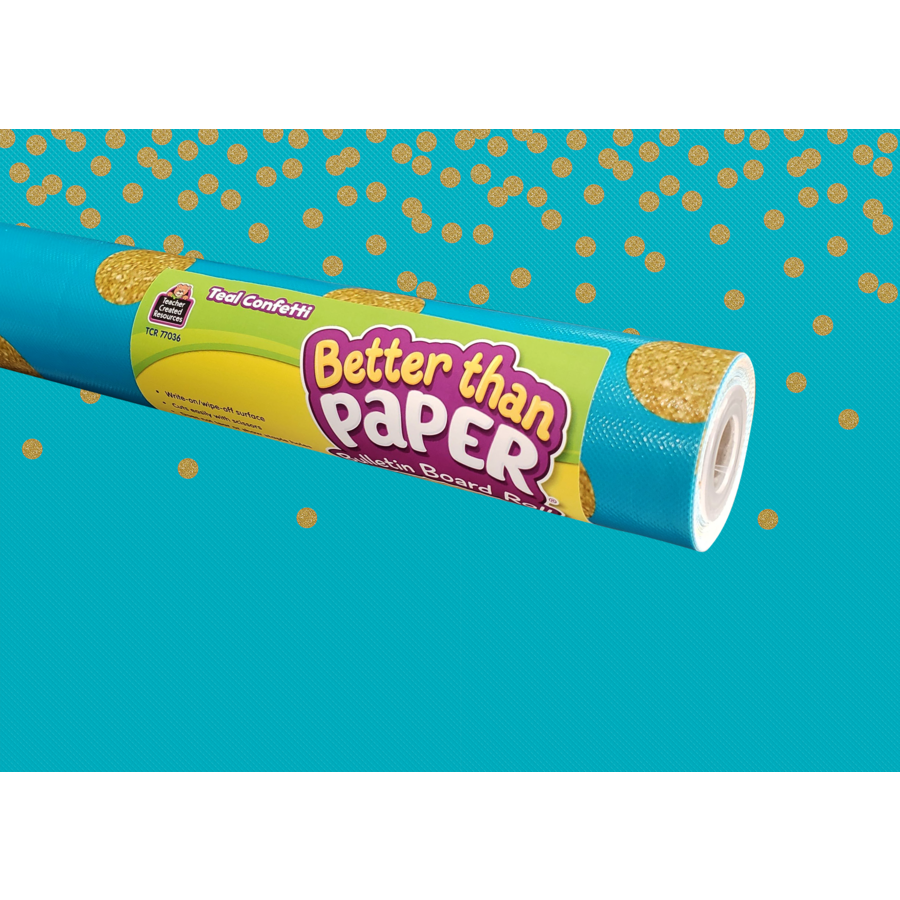 Better Than Paper- Teal Confetti