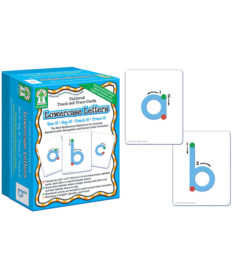 Lowercase Letters Textured Touch and Trace Cards