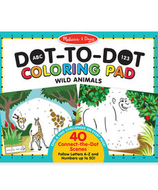 Dot to Dot Coloring Pad-Wild Animals