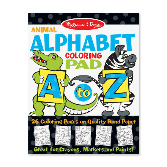 Animal Alphabet Coloring Pad