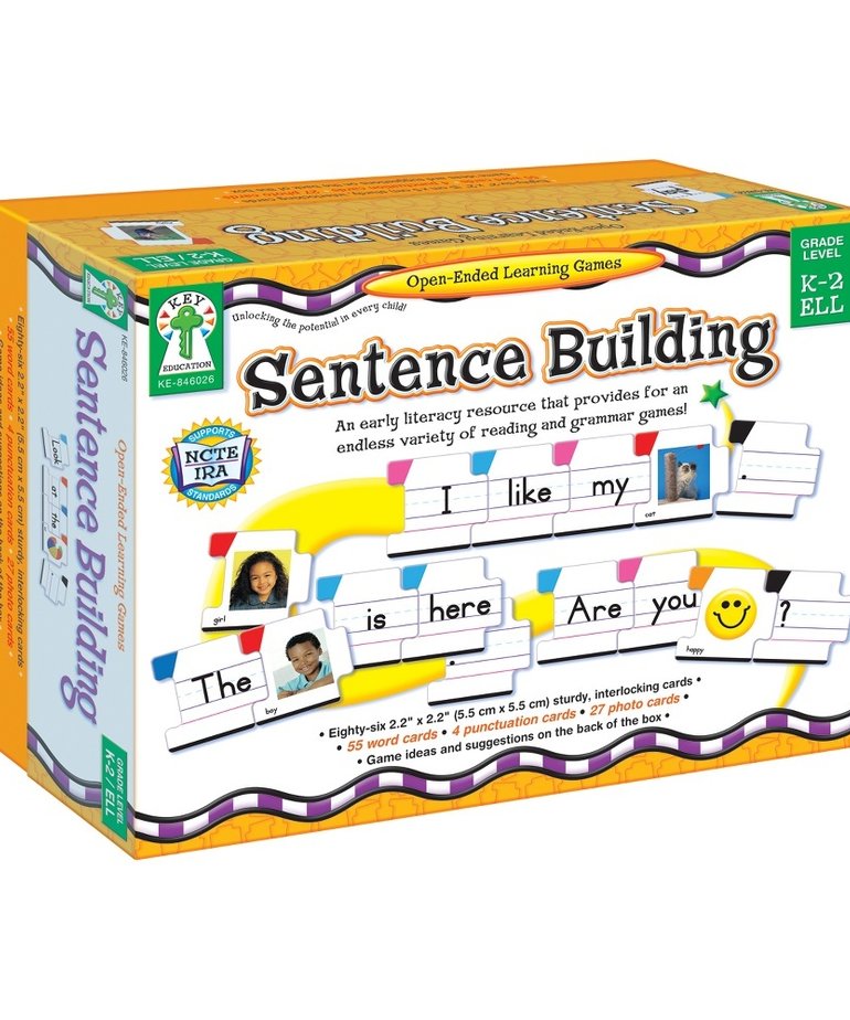 Sentence Building Open-Ended Learning Games