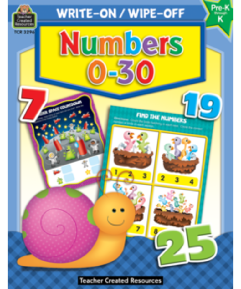 Numbers 1-30 Write On/Wipe Off