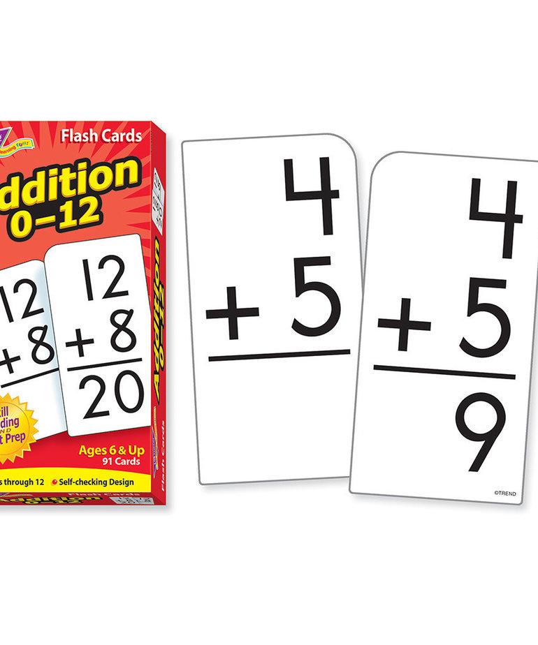 Addition 0-12 Flashcards