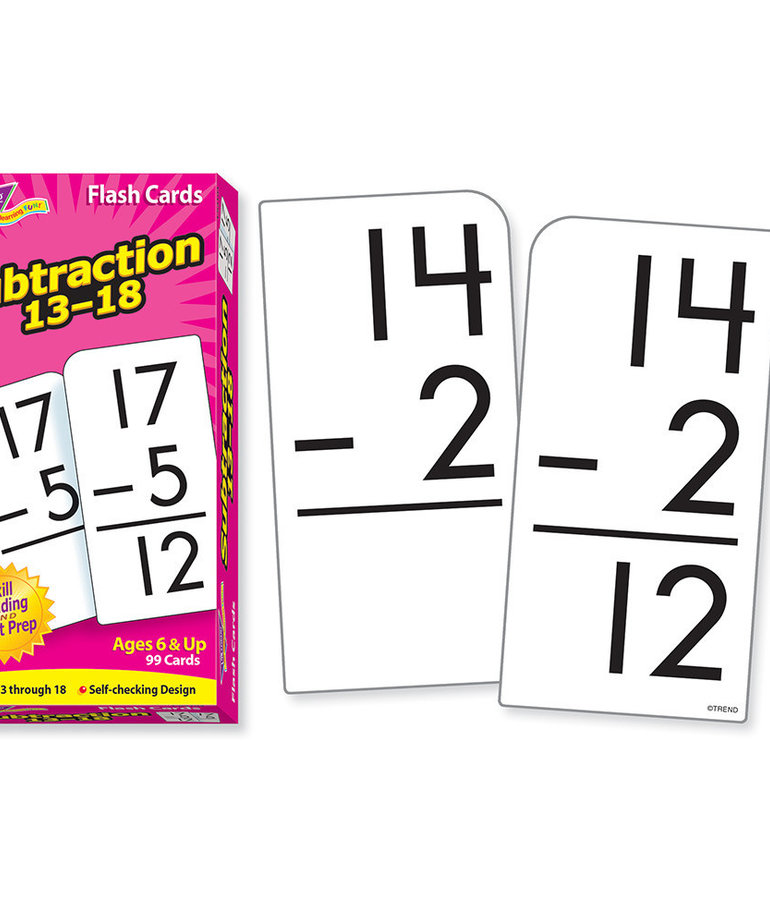 Subtraction 13-18 Flashcards