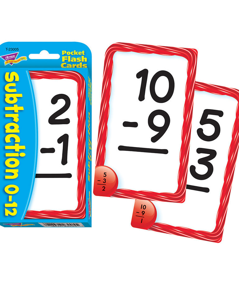 Subtraction 0-12 Flashcards