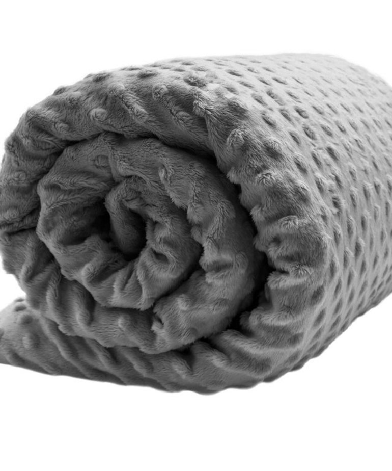 Lotus Weighted Blanket 15lbs - Grey Minky