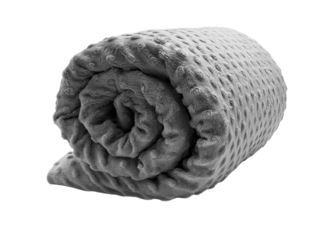 Lotus Weighted Blanket 10lbs - Grey Minky