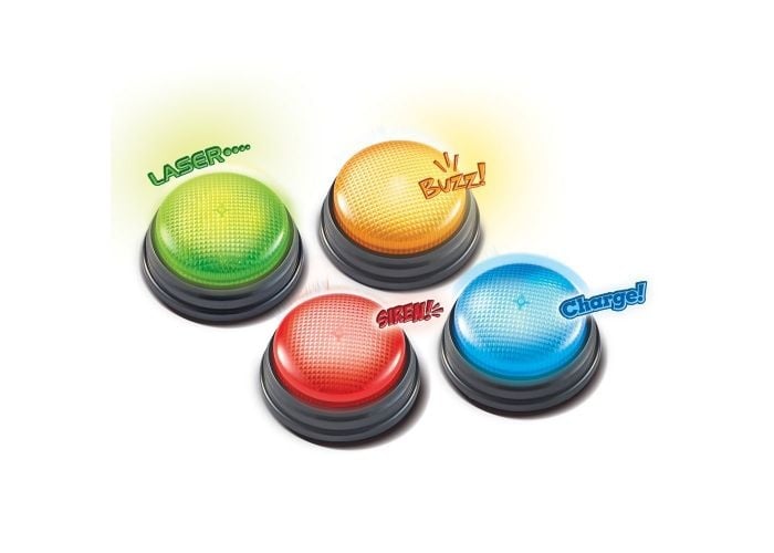 Learning Resources Lights & Sounds Answer Buzzers, Set of 4