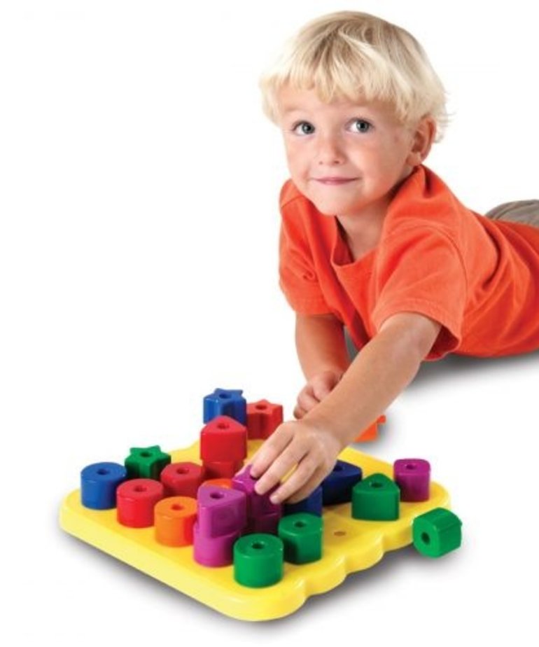 Learning Resources Stacking Shapes Pegboard Activity Set