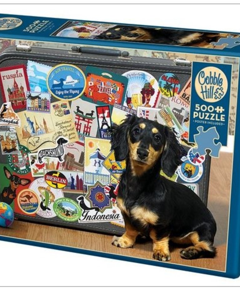 Cobble Hill Dachshund 'Round the World 500pc