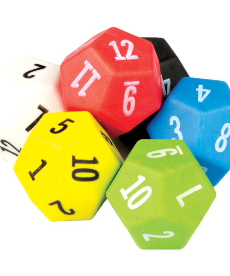 12 Sided Dice 6pk