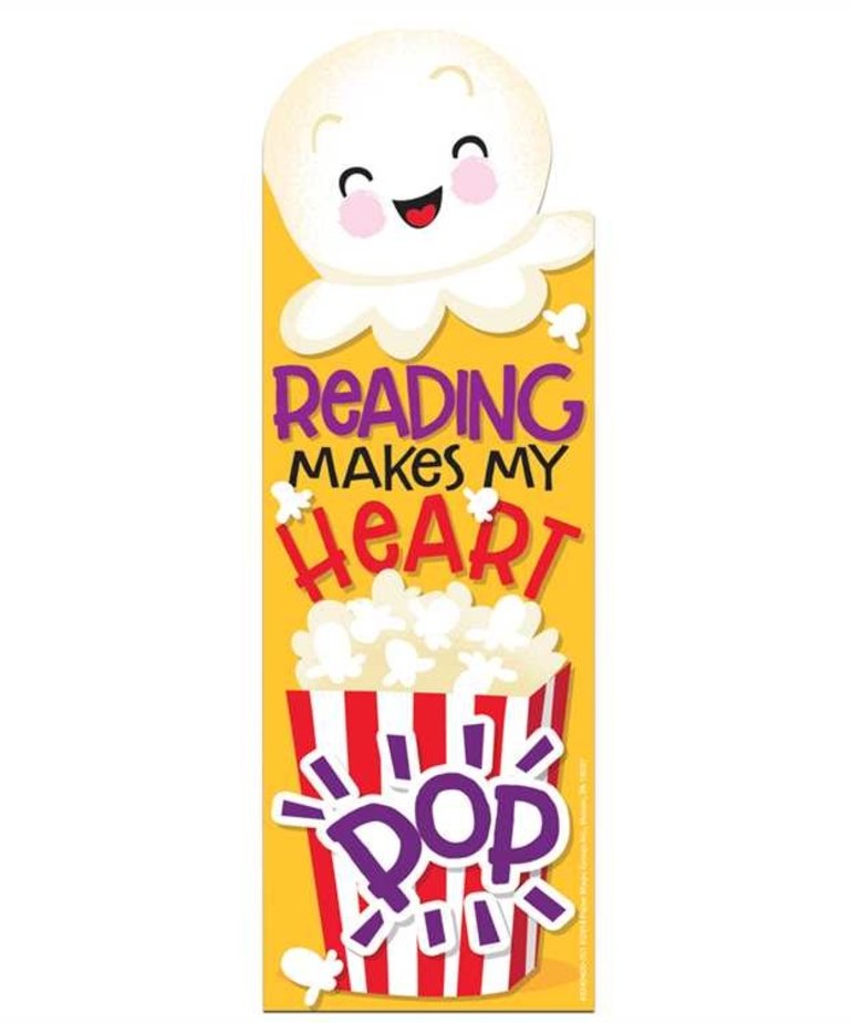 Reading Makes my Heart Pop Scented Bookmark