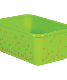 Lime Confetti Small Storage Bin