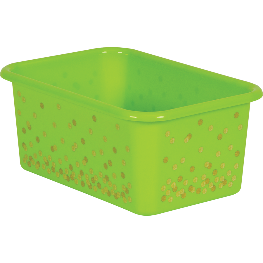 Lime Confetti Small Storage Bin