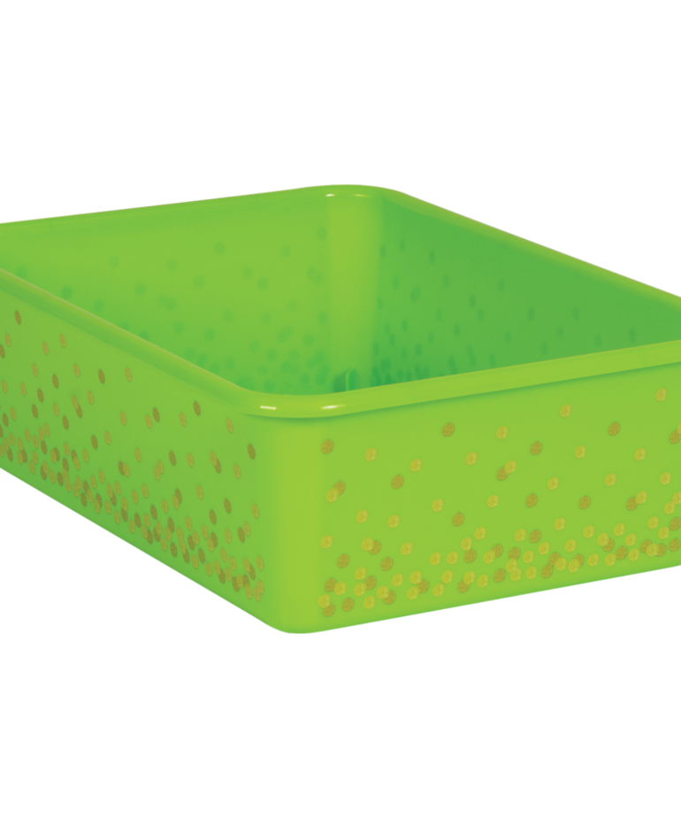 Lime Confetti Large Storage Bin