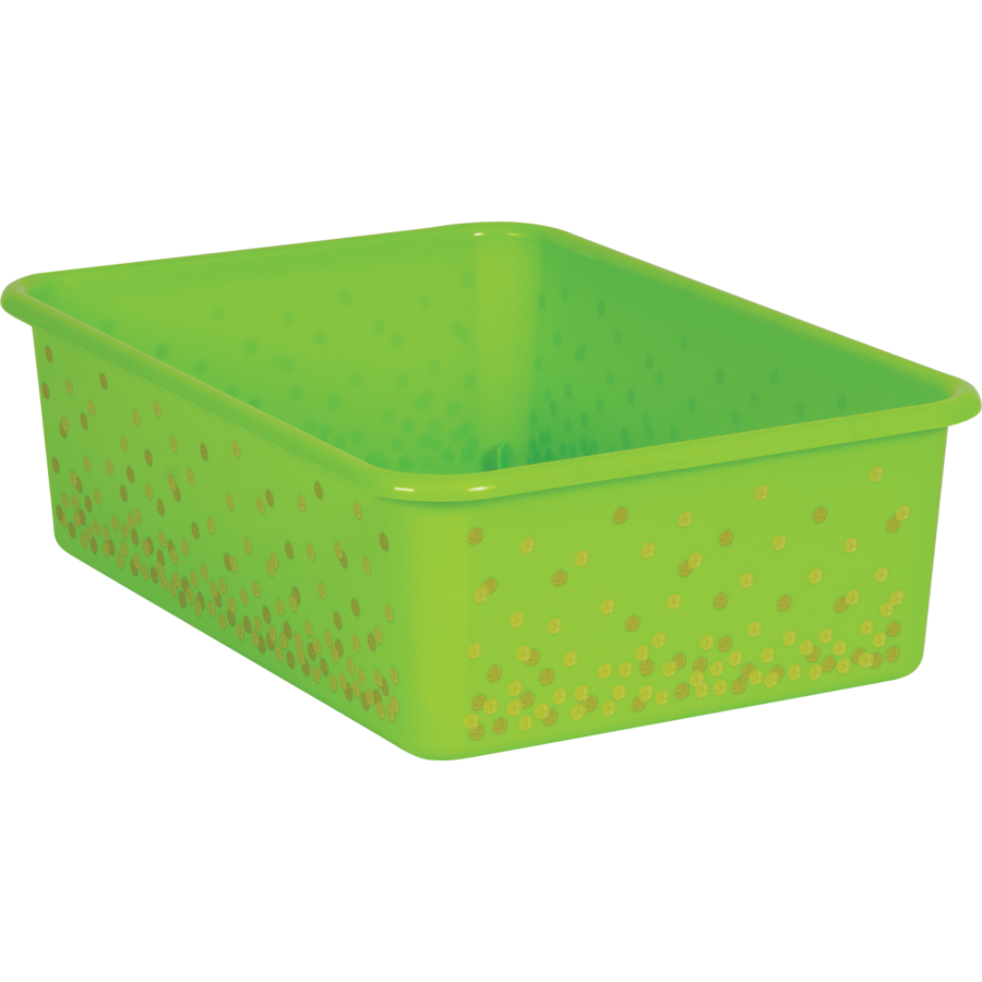 Lime Confetti Large Storage Bin