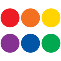 Spot On Colorful Circles Carpet Markers 7"