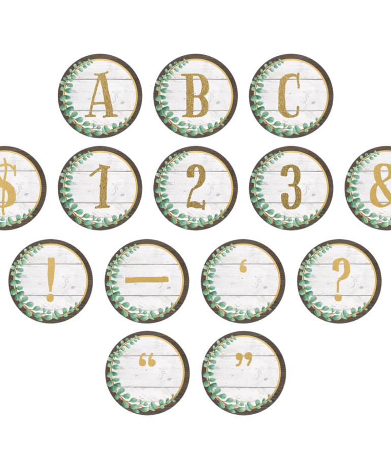 Eucalyptus Circle Letters