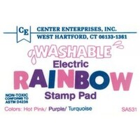 Washable stamp pad- electric rainbow