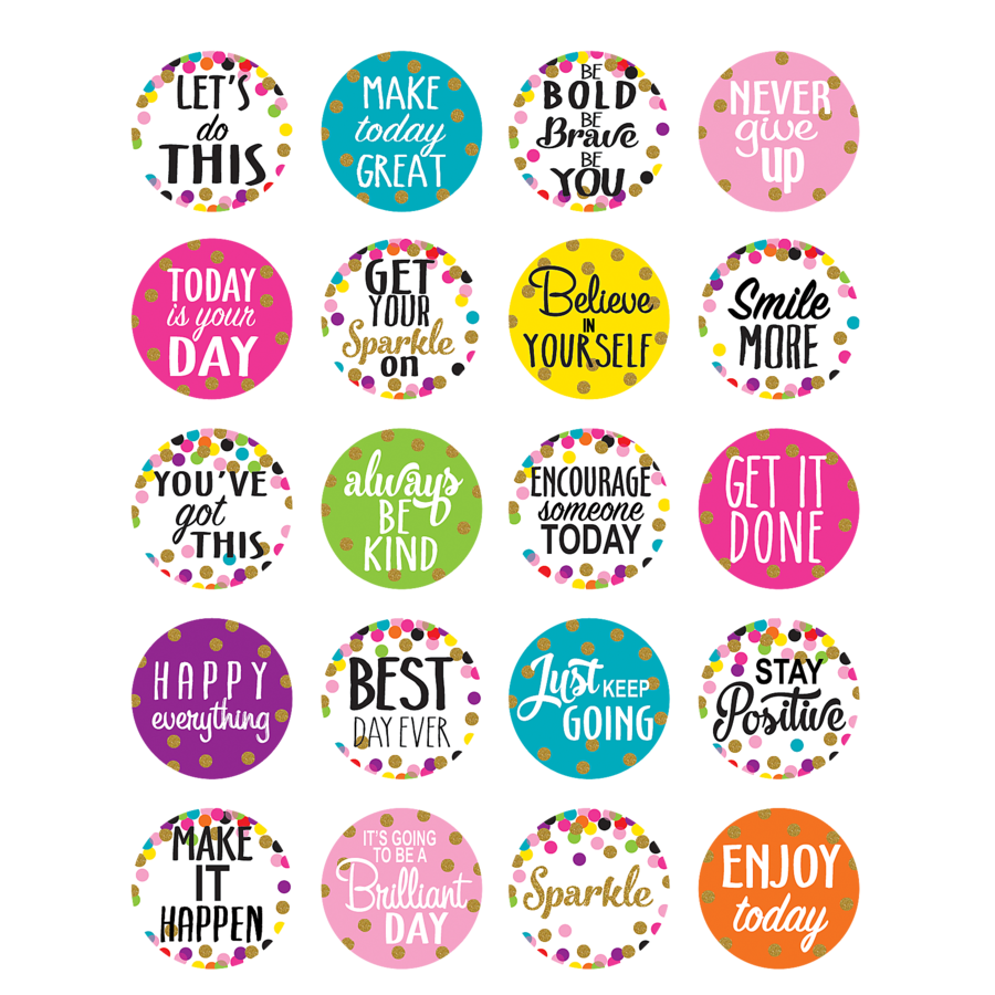 Confetti Words to Inspire Planners Stickers
